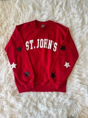 St. John’s University Custom Red Crewneck